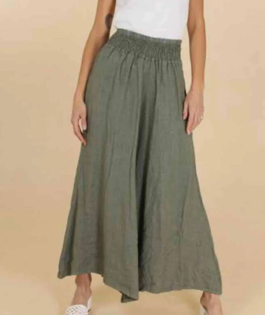Flared Linen Pants