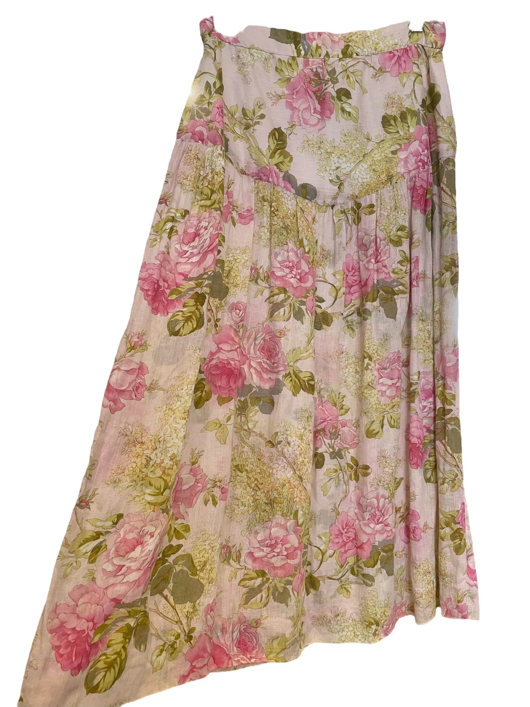 Floral Linen Skirt
