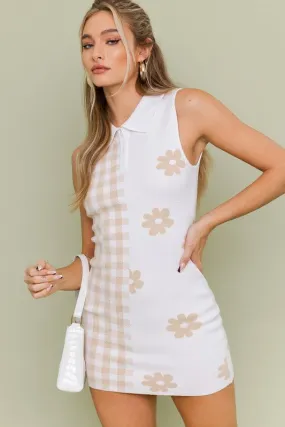 Floral Sleeveless Knit Dress