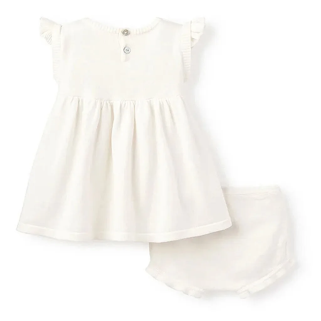 Flutter Sleeve Knit Baby Dress Tea Party