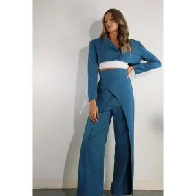 Fly Away Back Tie Pants BLUE
