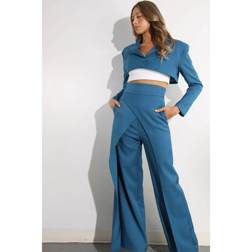 Fly Away Back Tie Pants BLUE