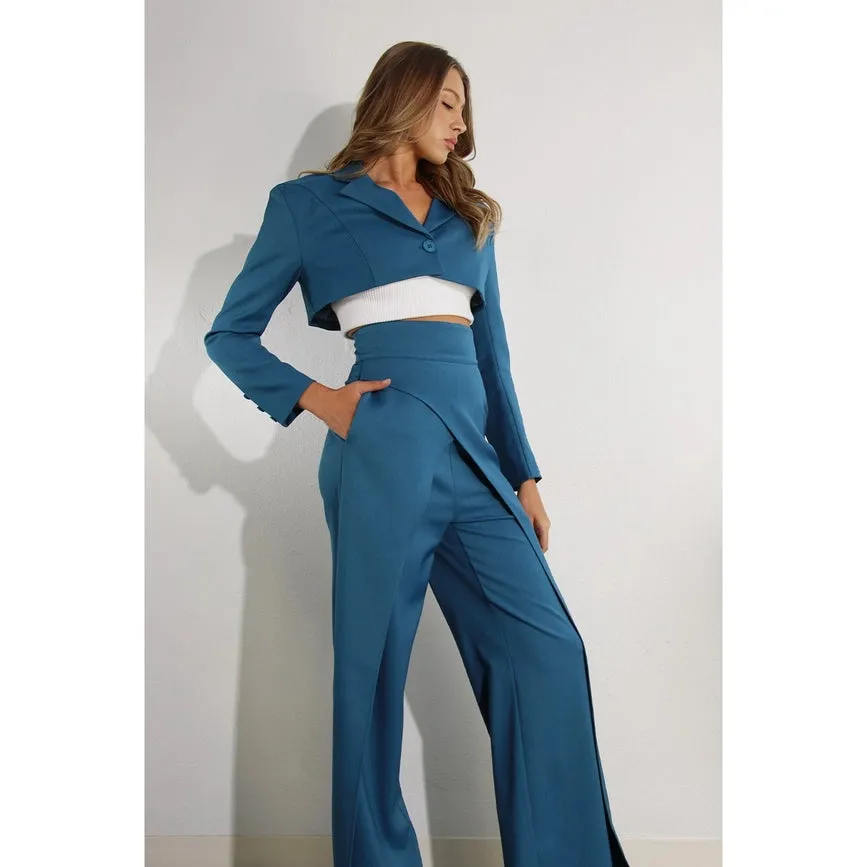 Fly Away Back Tie Pants BLUE