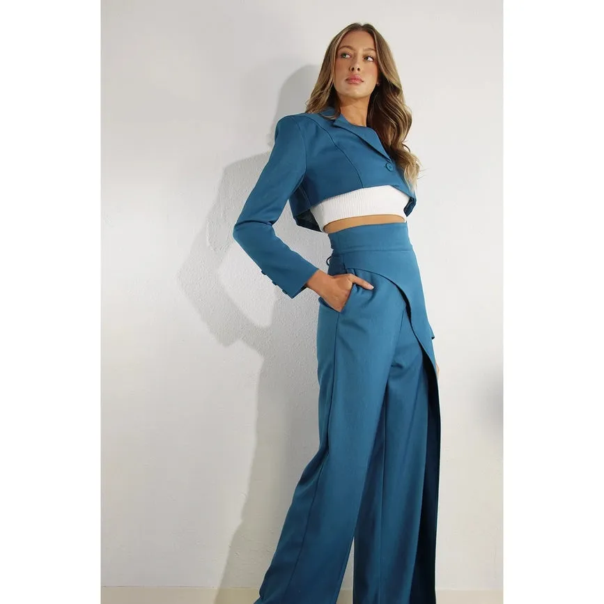 Fly Away Back Tie Pants BLUE