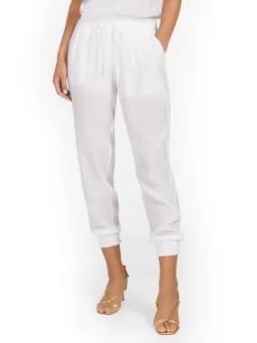 Gauze High-Waisted Drawstring Jogger Pant