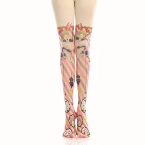 Girly Anime Bling Harajuku Thigh High Tights