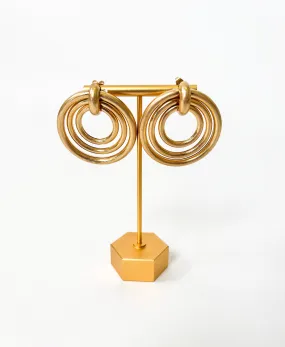 GOLD MULTI LAYERED EARRINGS