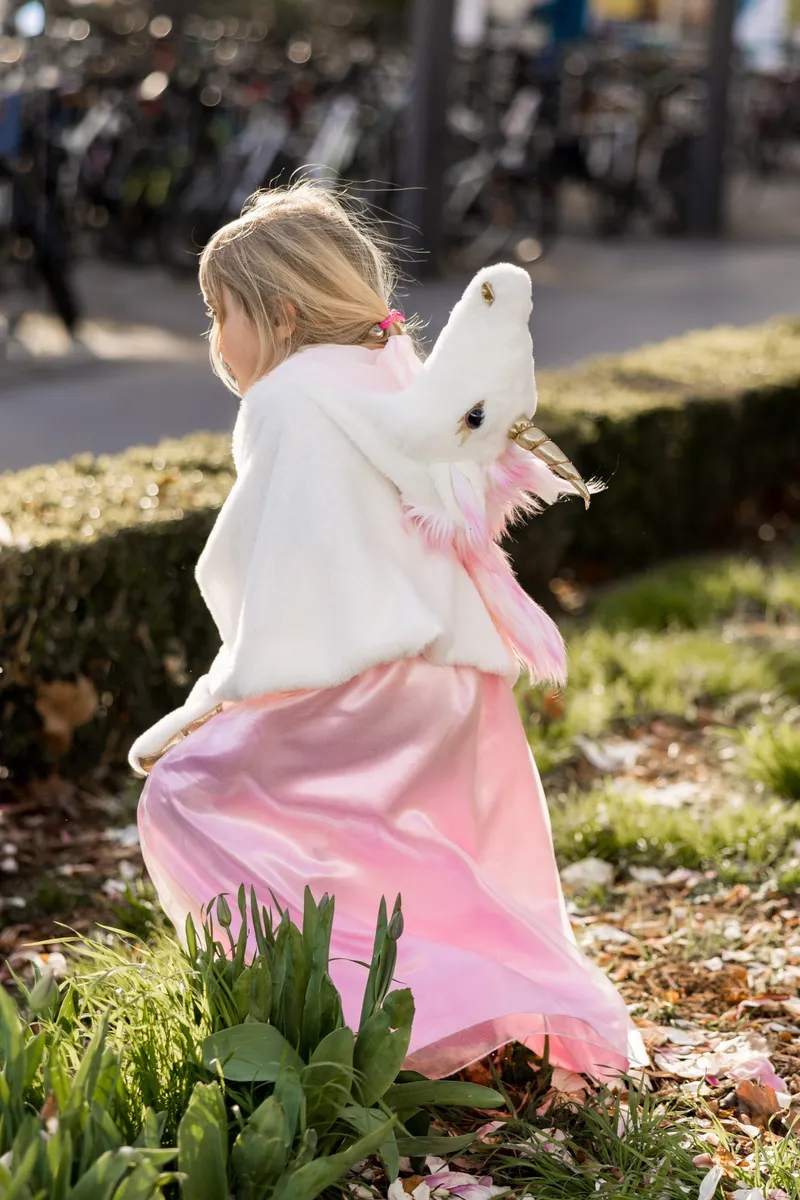 Great Pretenders Unicorn Cuddle Cape, White, Size 2-3