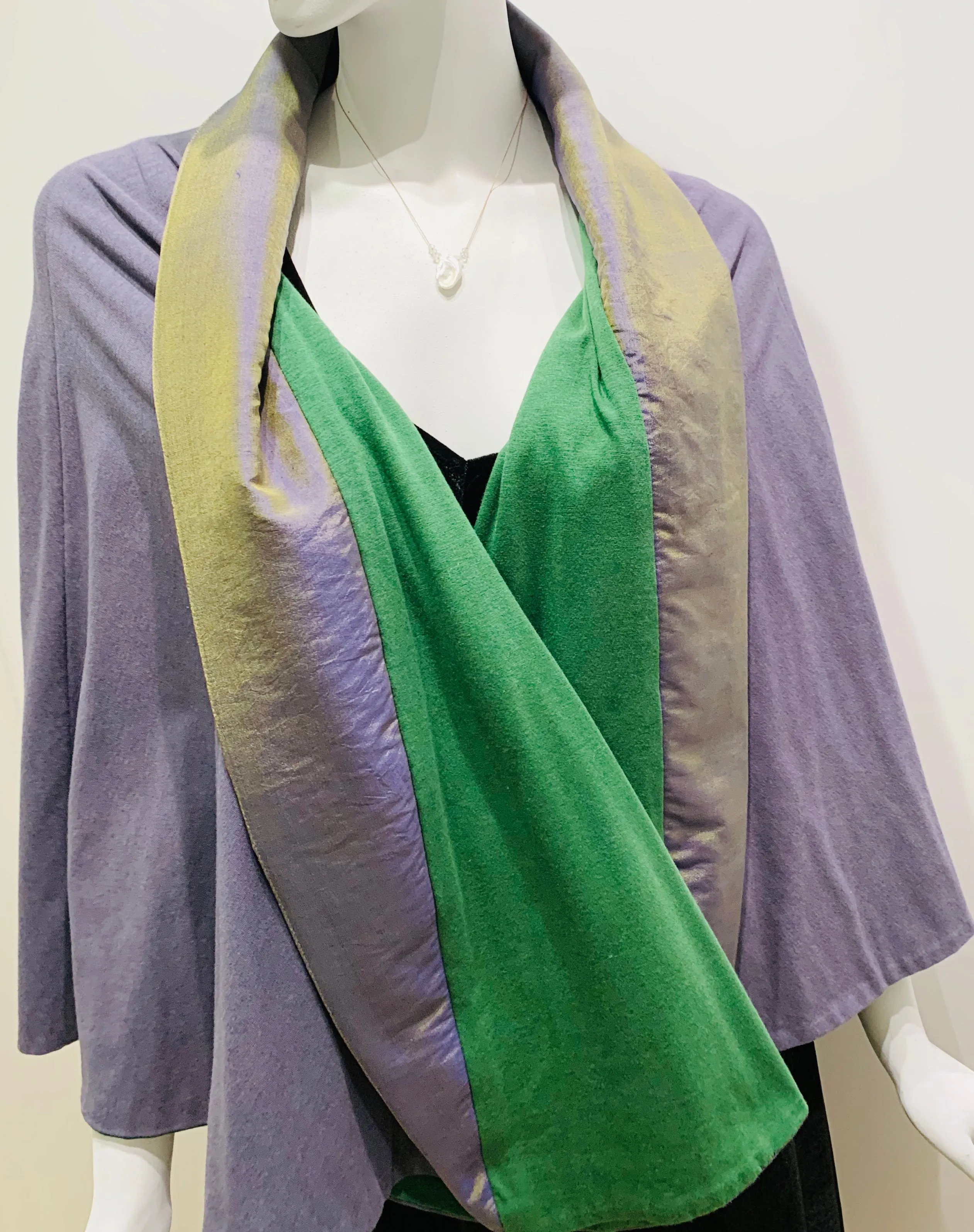 Green & Grey Violet - Magic Swing Cape
