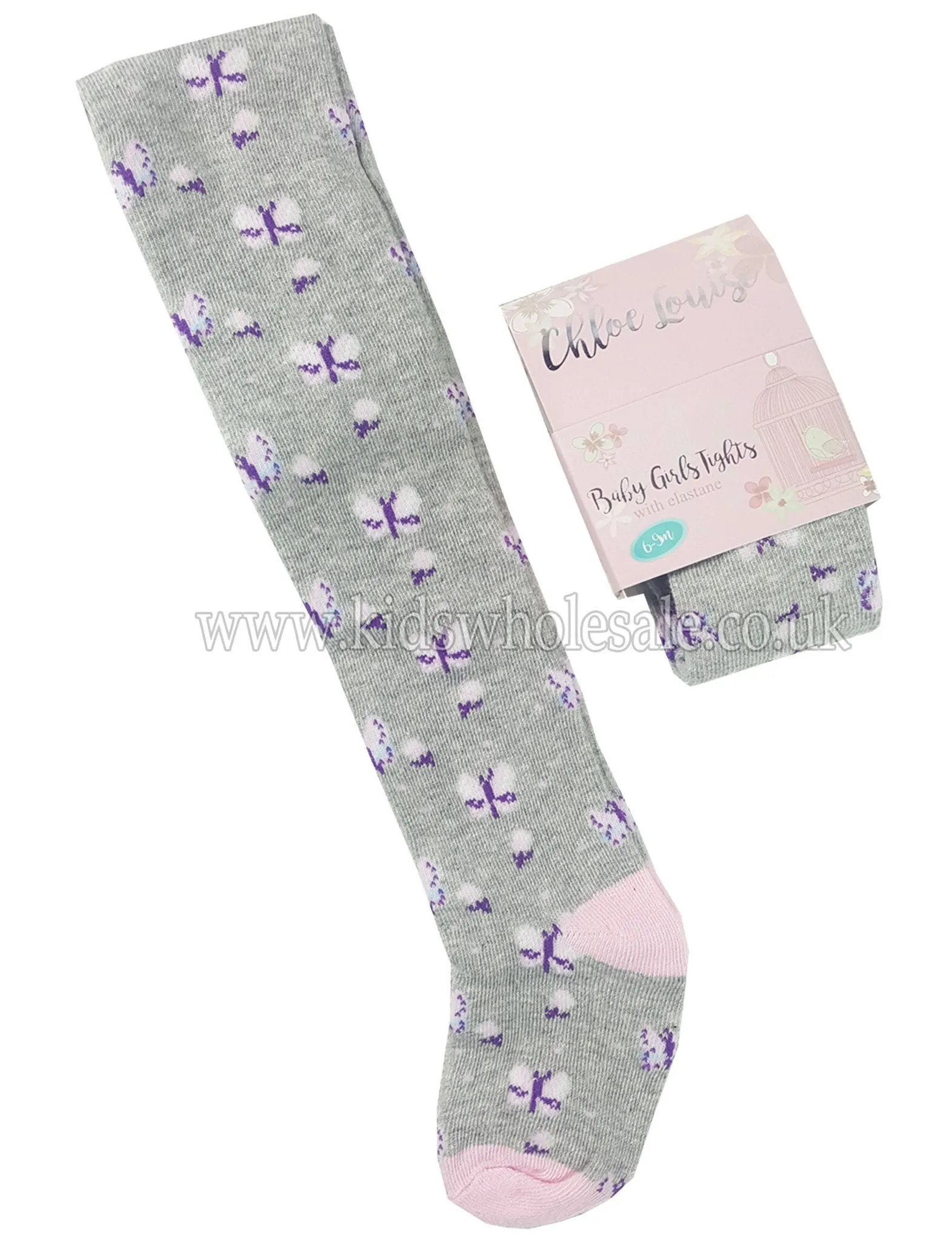 Grey Baby Girl Tights (K12115)