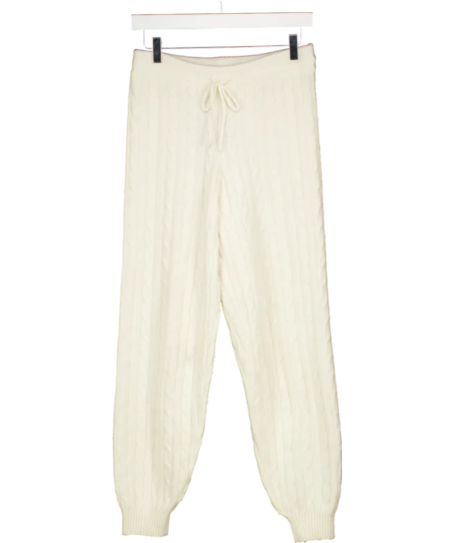 H&M Cream Cable-knit Joggers UK S