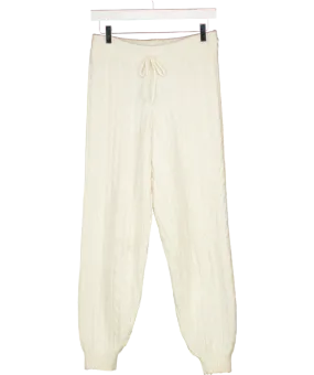 H&M Cream Cable-knit Joggers UK S