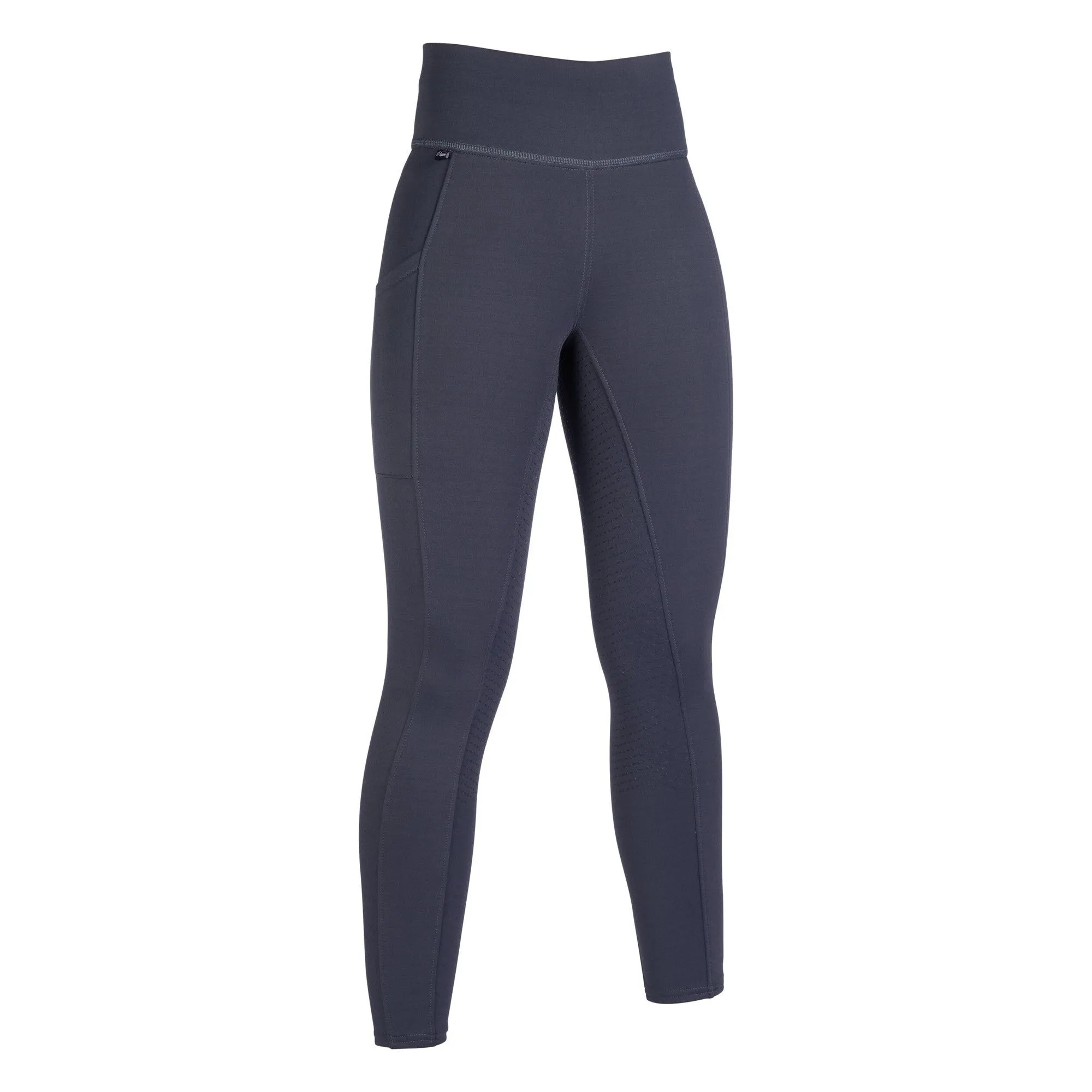 Hkm Kids Cosy Full Seat Riding Leggings - Deep Grey