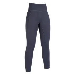 Hkm Kids Cosy Full Seat Riding Leggings - Deep Grey