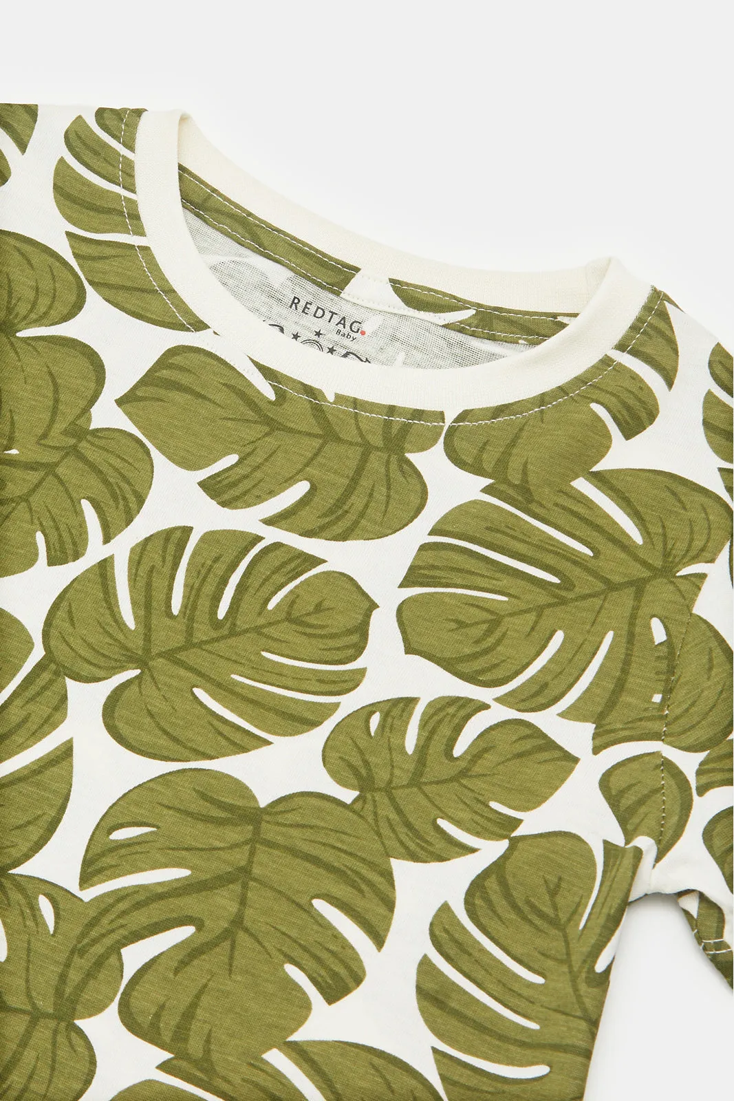 Infant Boys Cream Beach Print T-Shirt
