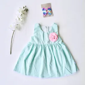 Iris Dress in Mint Linen
