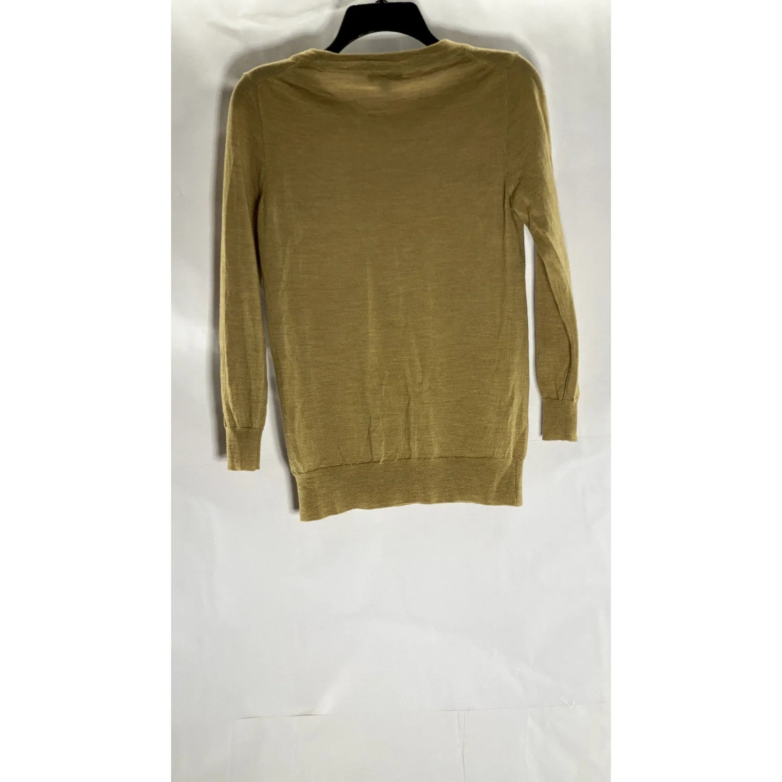 J.CREW Women's Tan Merino Wool Knit Tippi Crewneck Long Sleeve Sweater SZ S