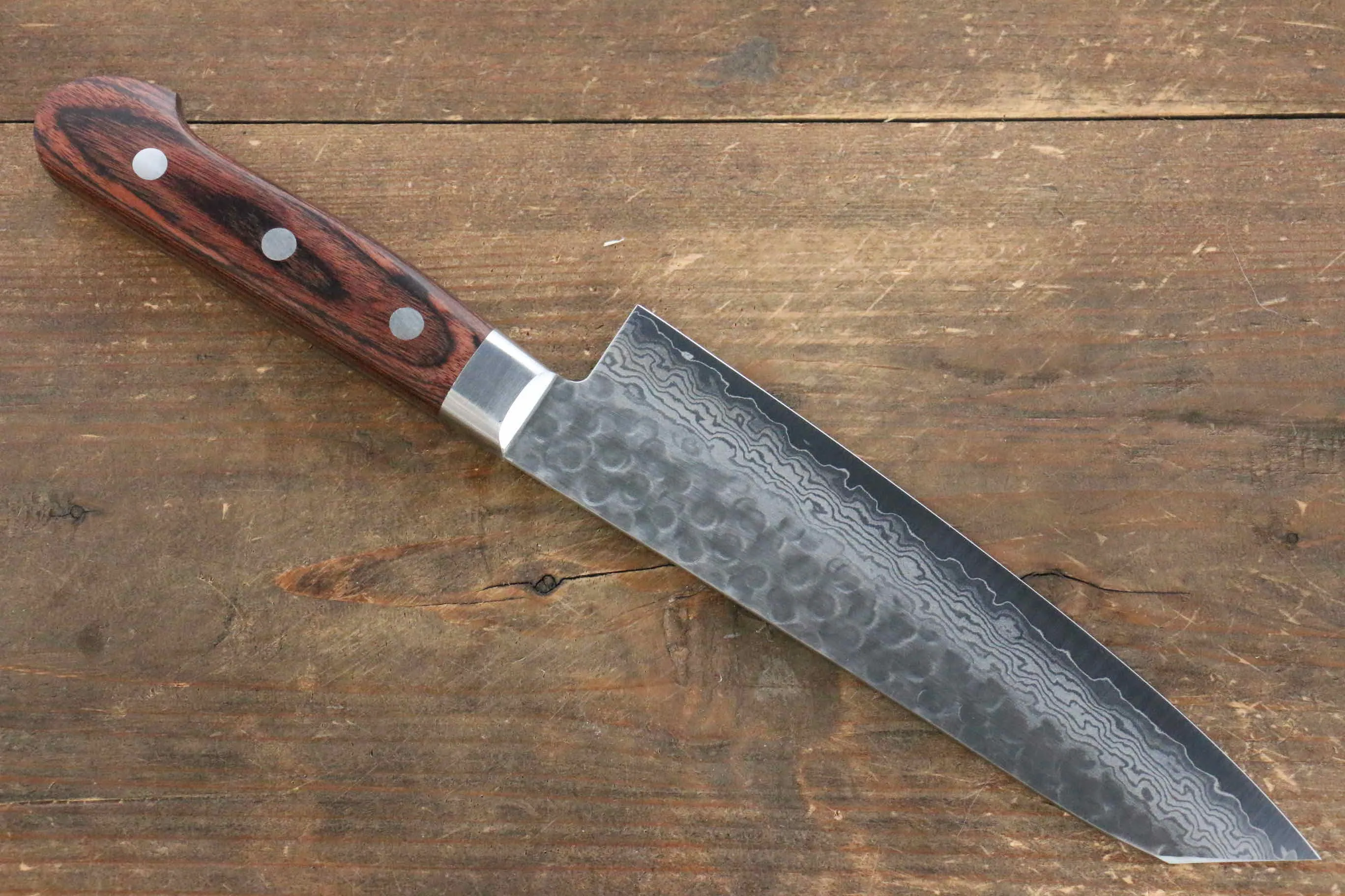 Jikko VG10 17 Layer Kiritsuke Gyuto  170mm Mahogany Handle