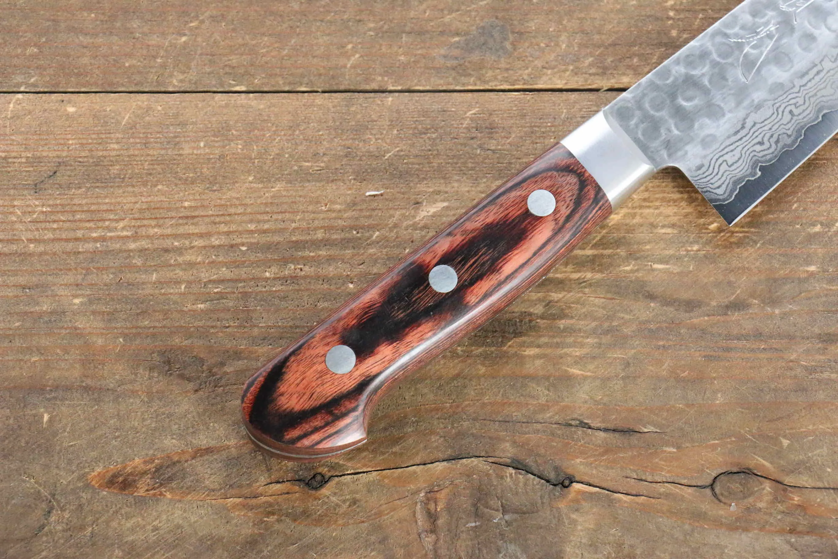 Jikko VG10 17 Layer Kiritsuke Gyuto  170mm Mahogany Handle