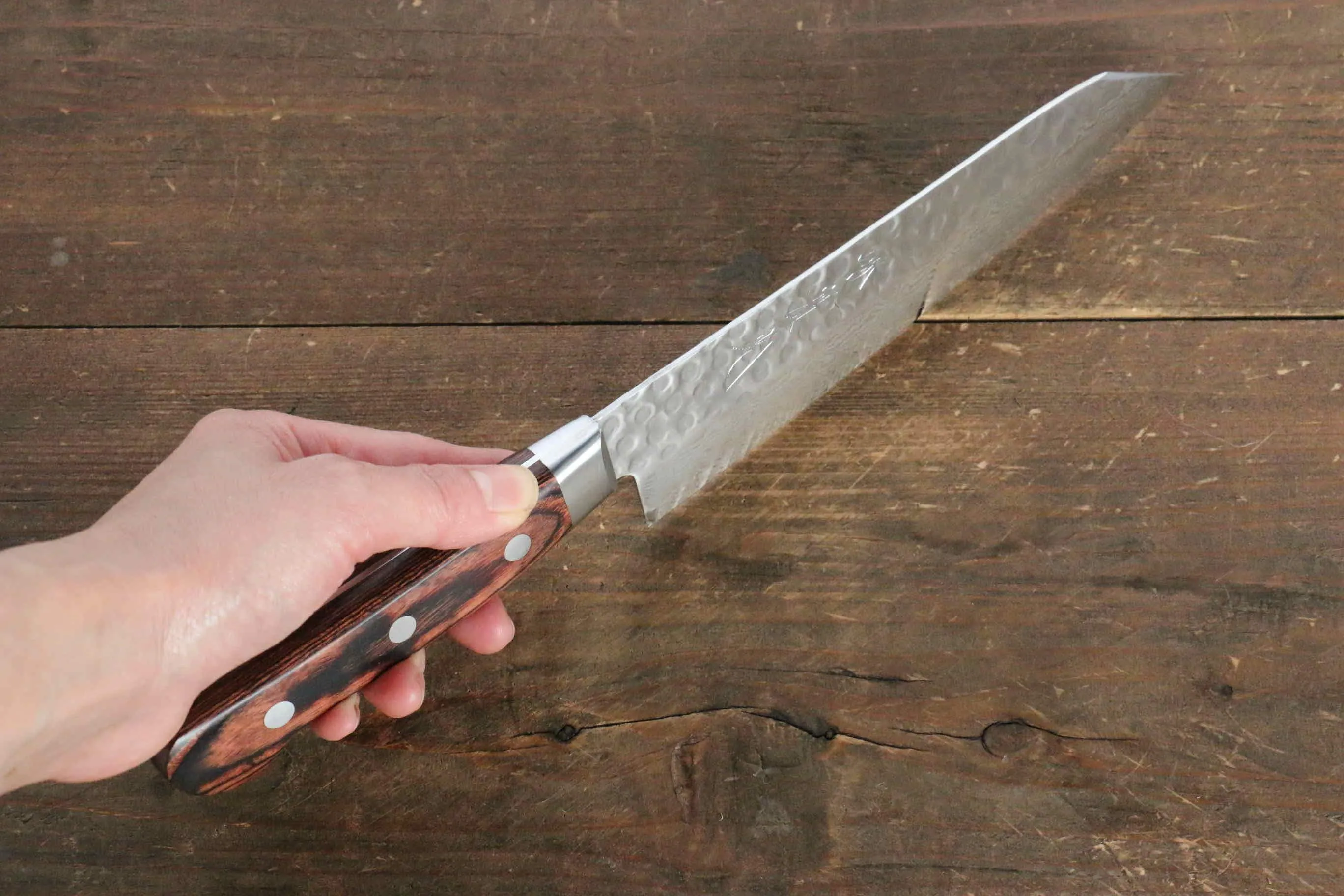 Jikko VG10 17 Layer Kiritsuke Gyuto  170mm Mahogany Handle