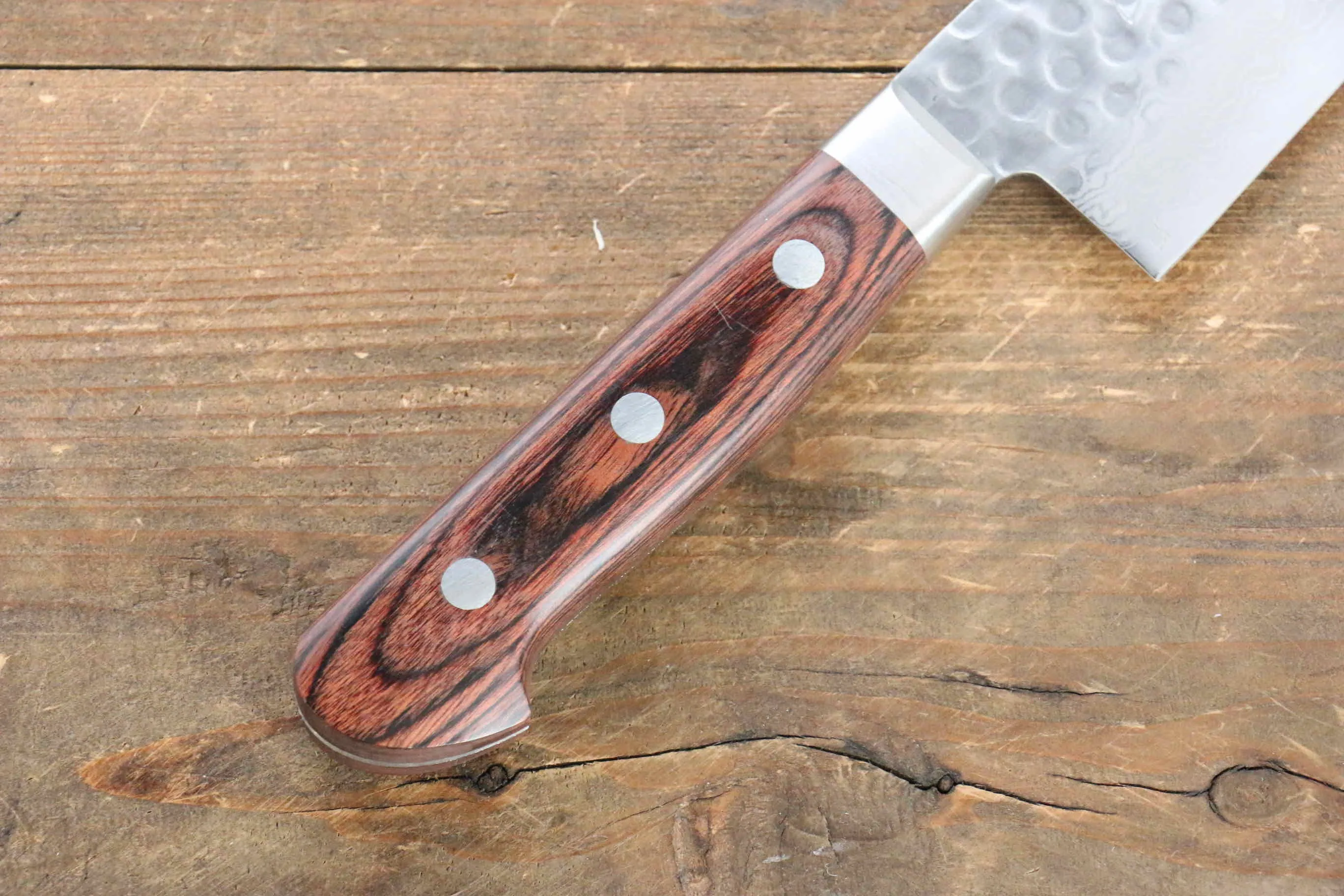 Jikko VG10 17 Layer Santoku  180mm Mahogany Handle