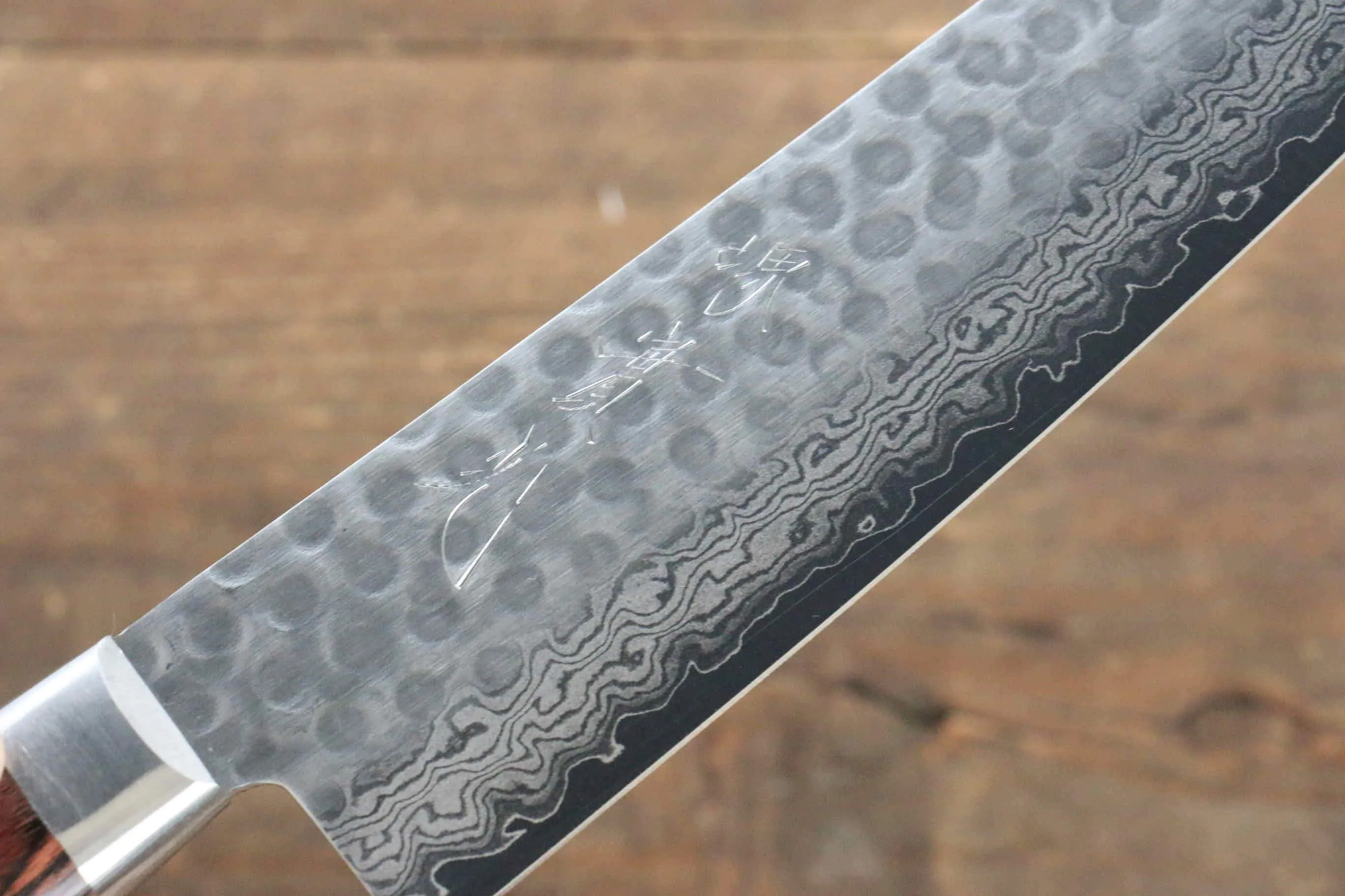 Jikko VG10 17 Layer Santoku  180mm Mahogany Handle