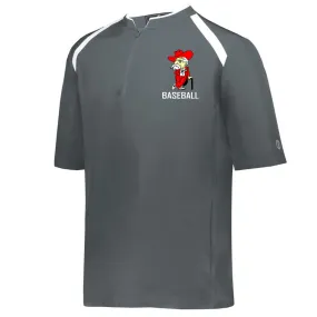 John Hancock - Colonel Baseball - Clubhouse Short Sleeve Pullover Cage Jacket - Graphite (229581/229681)