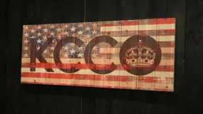 KCCO American Flag Wood Art