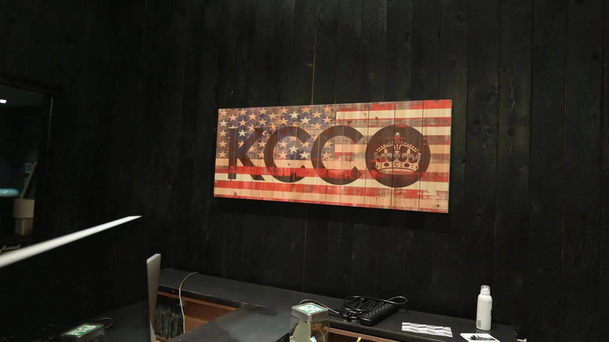 KCCO American Flag Wood Art