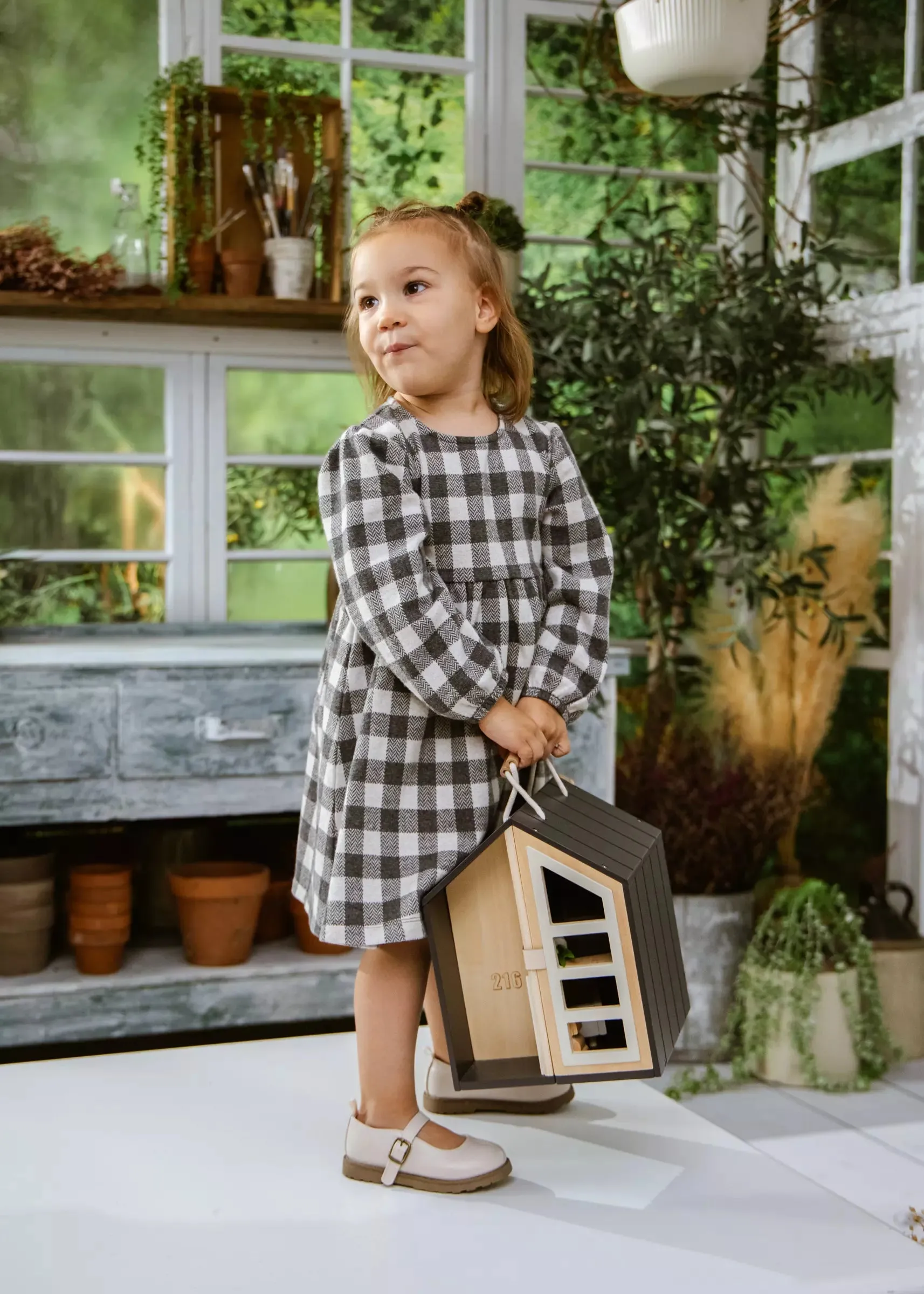Knit Plaid Dress