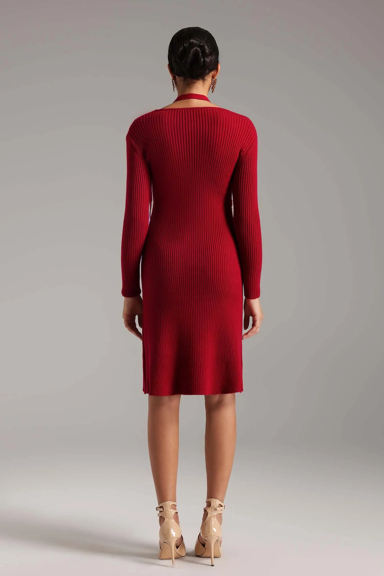 Knitted 3D Flower Dress - Kalie