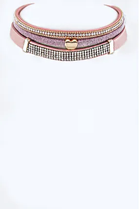 Layered Heart Choker