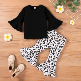 Leopard Flared Pants Set