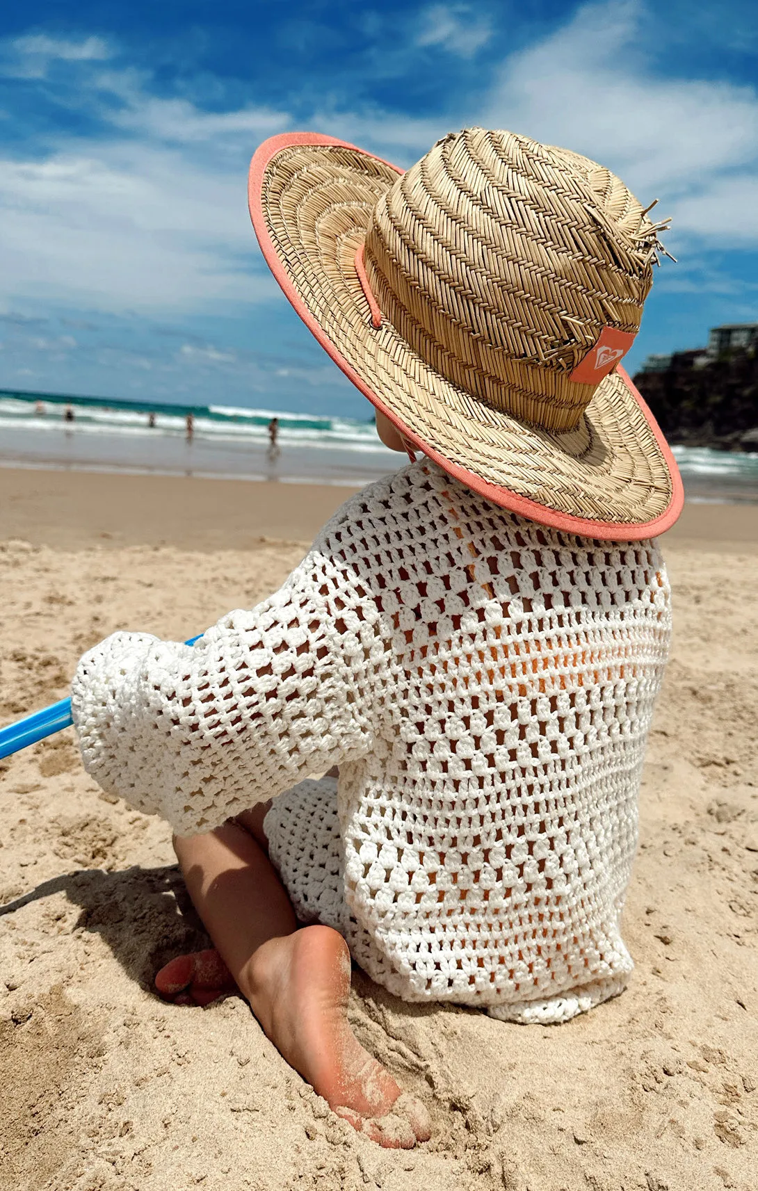 Lil Paula Pullover ~ White Crochet