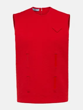 Logo knit top