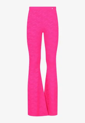 Logo Pattern Flared Pants