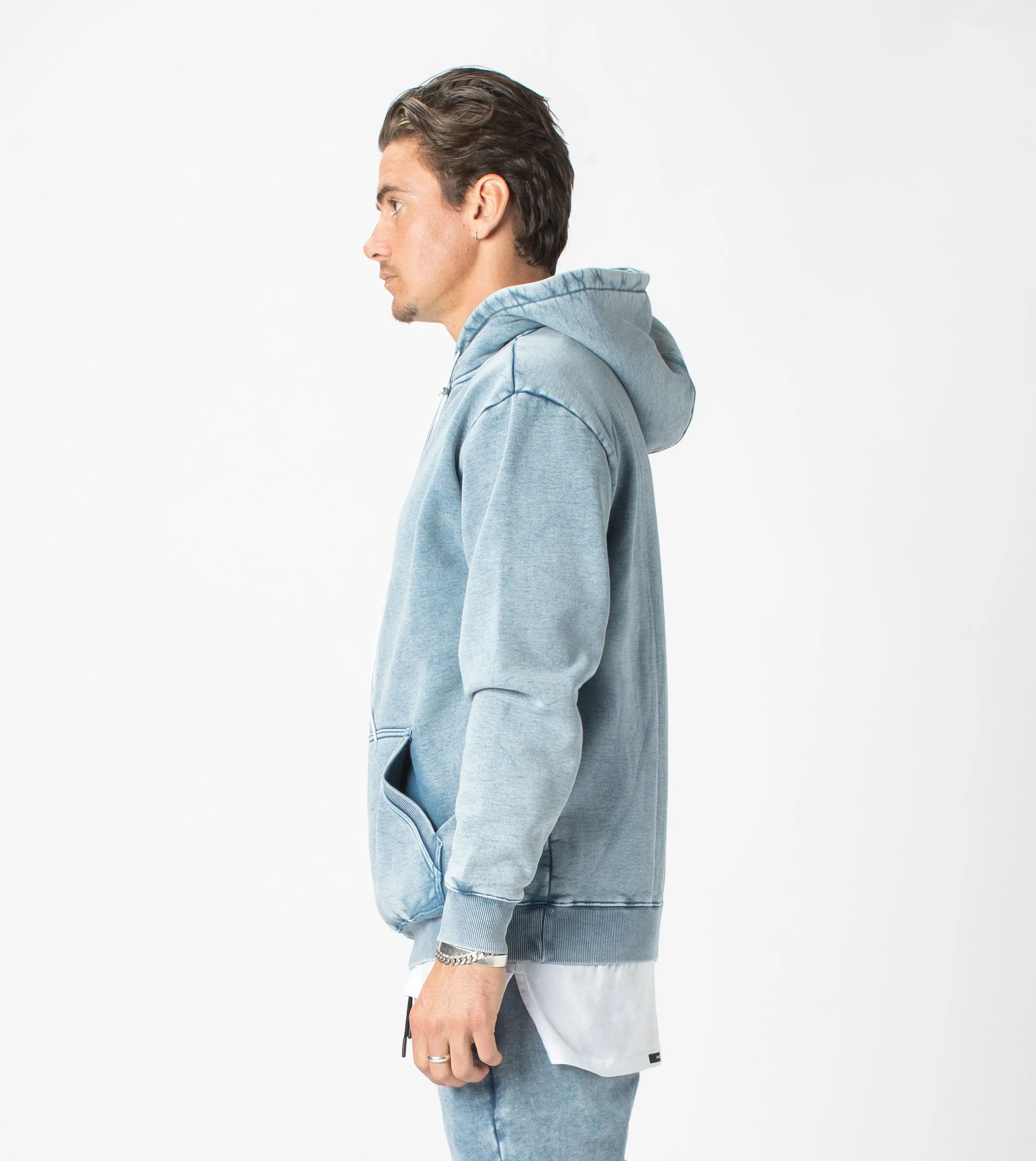 Lowgo Hood Sweat Salt Blue
