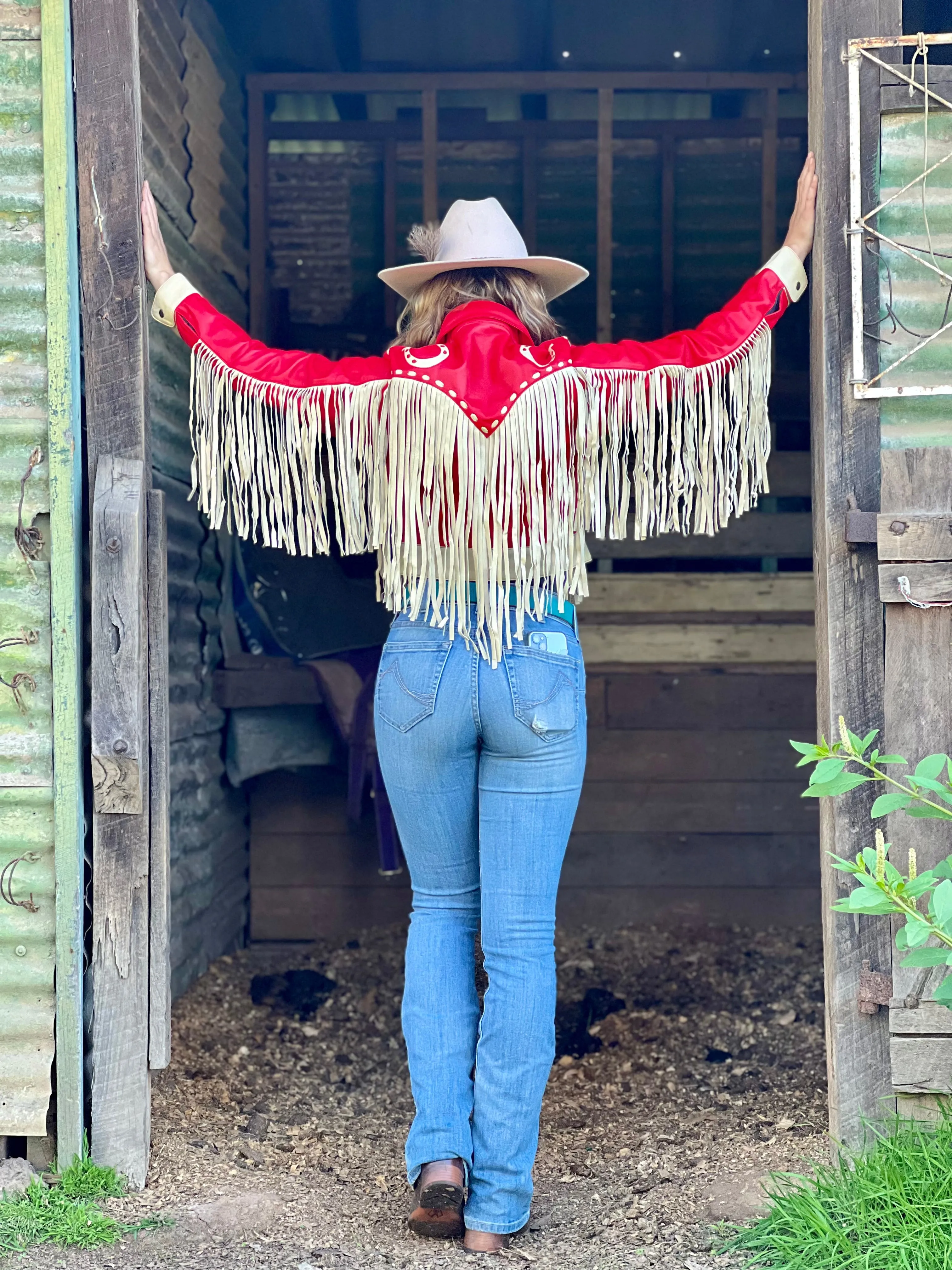 Lucky Fringe Cowgirl Leather Jacket