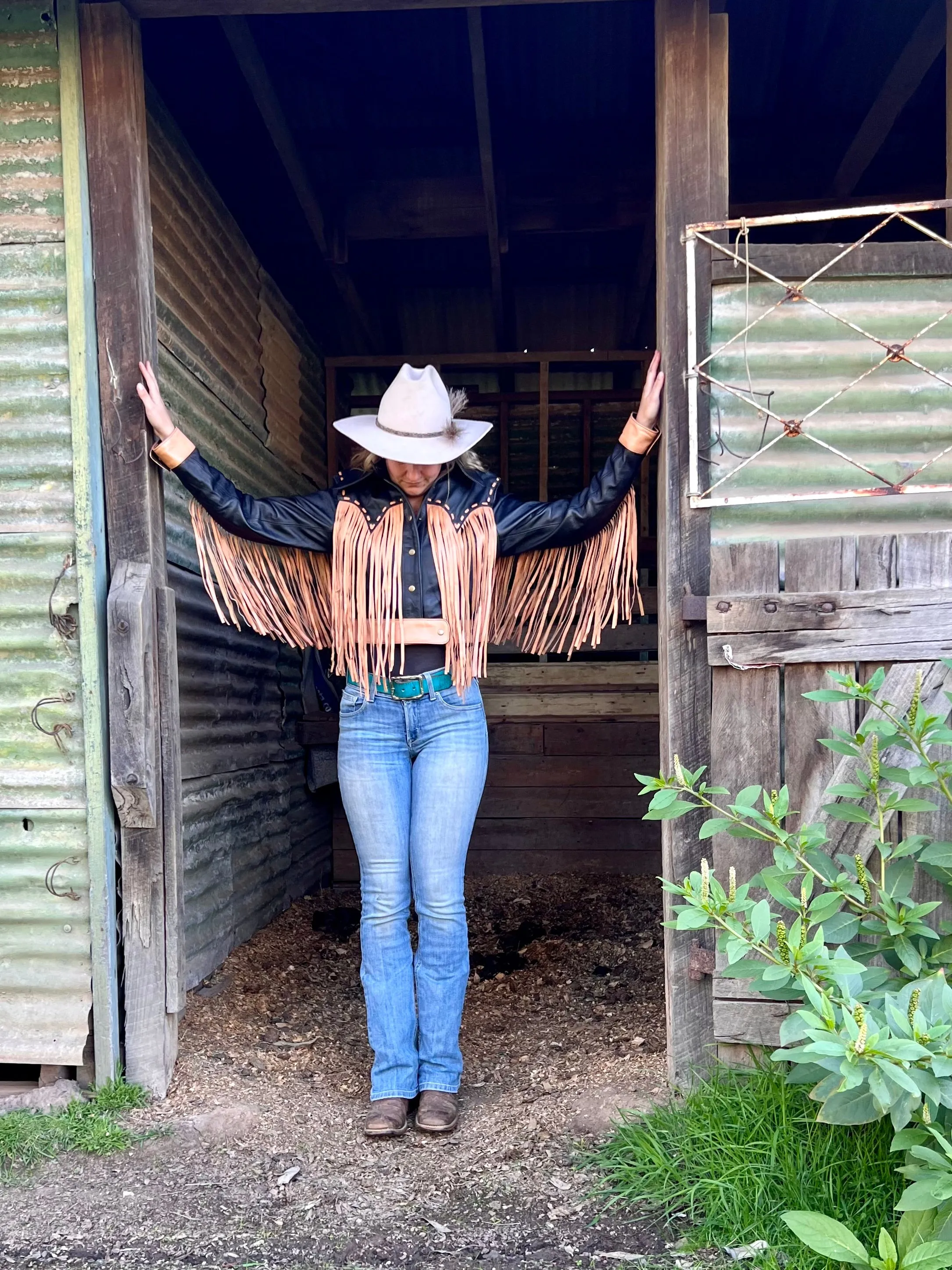 Lucky Fringe Cowgirl Leather Jacket