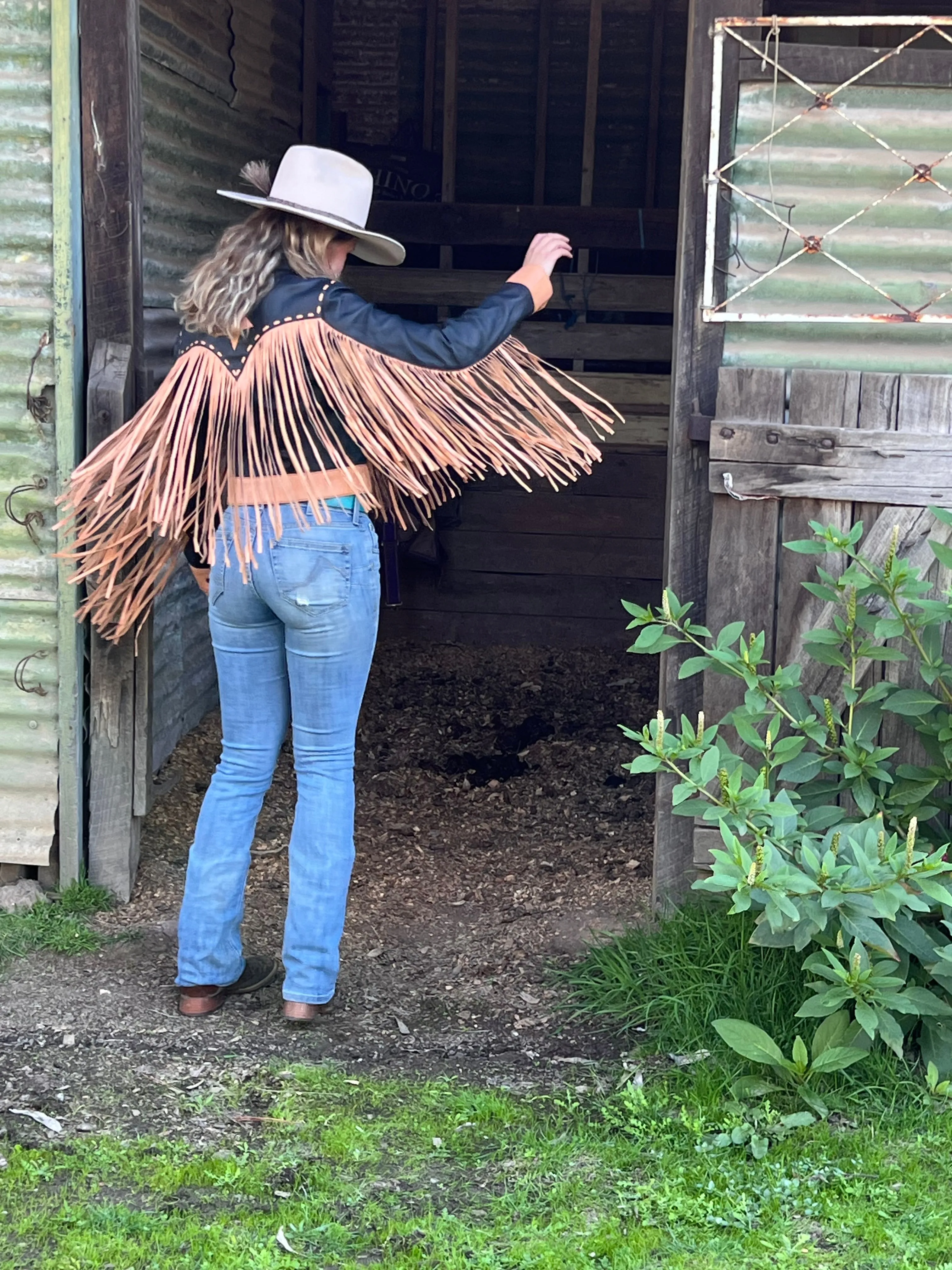 Lucky Fringe Cowgirl Leather Jacket