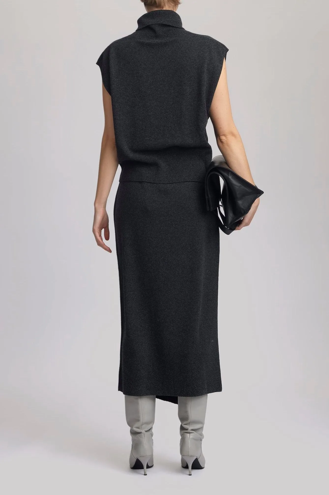 MANZIGZ SKIRT | DEEP GRAPHITE MELANGE