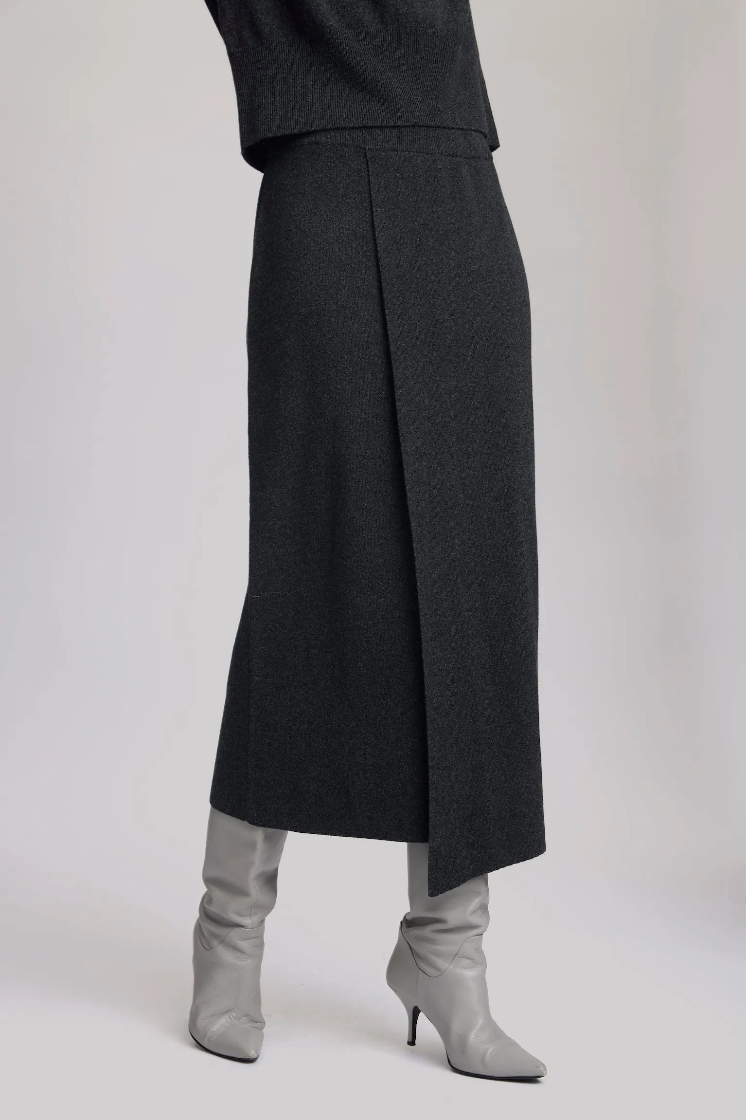 MANZIGZ SKIRT | DEEP GRAPHITE MELANGE