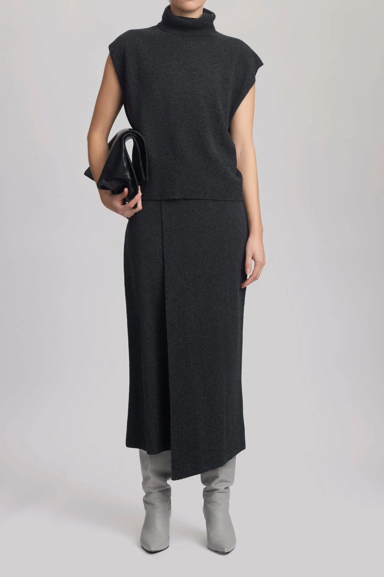 MANZIGZ SKIRT | DEEP GRAPHITE MELANGE