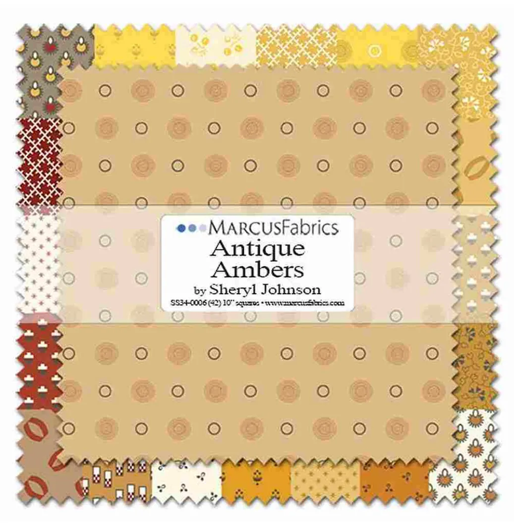 Marcus Fabrics Antique Ambers  (42 10x10 Squares)