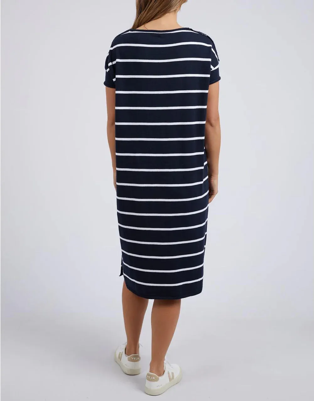 Margot Stripe Knit Dress - Navy & White Stripe