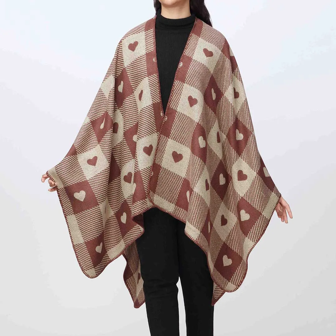 Maroon Cape Shawl PW3841
