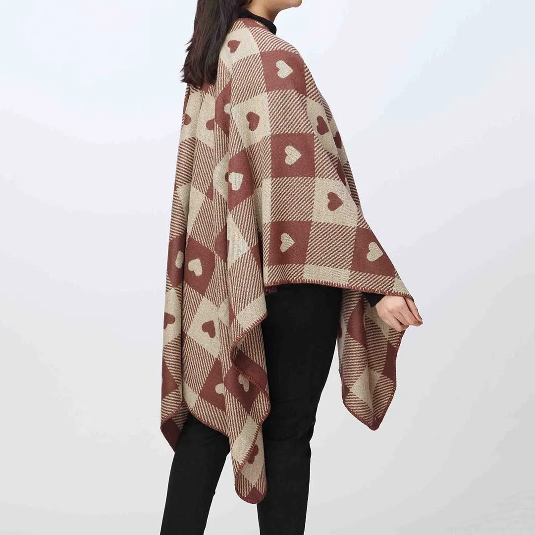 Maroon Cape Shawl PW3841
