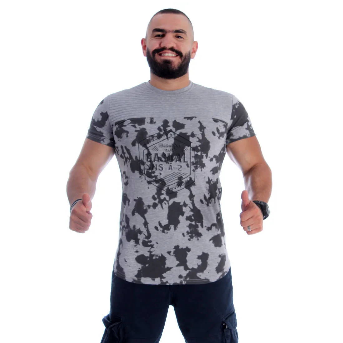 Men T-shirt- gray / made in Turkey -3334