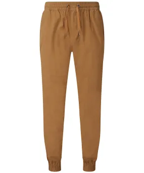 Mens twill jogger | Camel