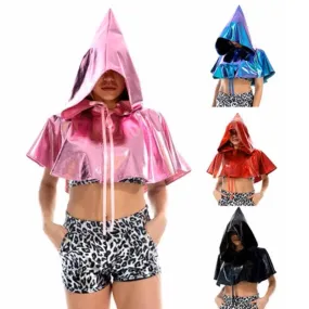 Metallic Hood Cape